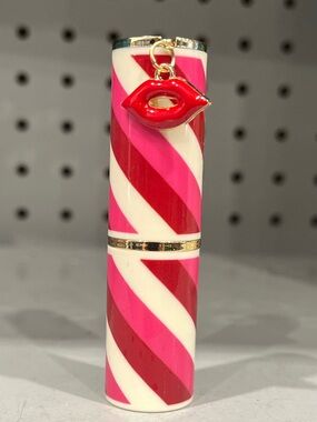 💋 x + y = beauty Ruby Red with Red Lips Charm Lipstick NIP Giftable Makeup 💄